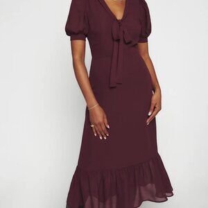 Reformation Reeds Dress Prune - Size 2